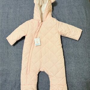 Primark Light Pink Quilted Kids Footie